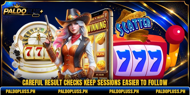 Careful result checks keep sessions easier to follow Careful result checks keep sessions easier to follow