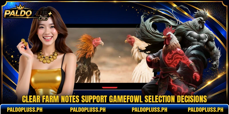 Clear farm notes support Gamefowl Selection decisions Clear farm notes support Gamefowl Selection decisions