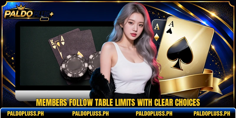 Members follow table limits with clear choices Members follow table limits with clear choices