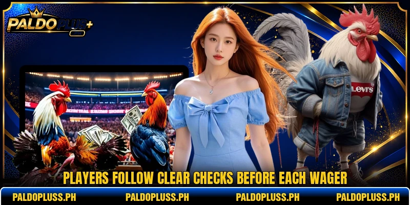 Players follow clear checks before each wager Players follow clear checks before each wager