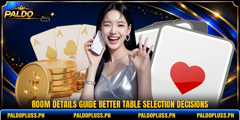 Room details guide better table selection decisions Room details guide better table selection decisions