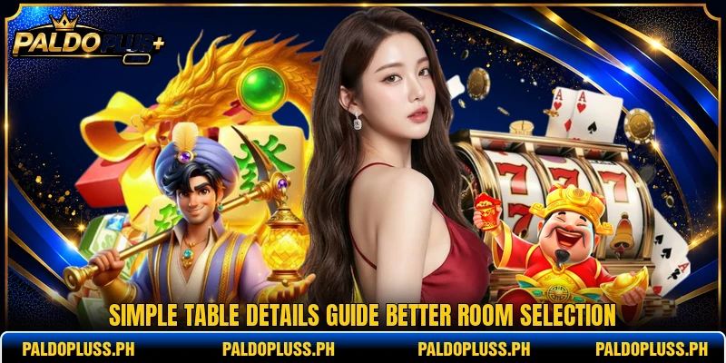 Simple table details guide better room selection Simple table details guide better room selection